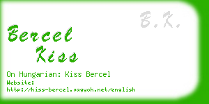 bercel kiss business card